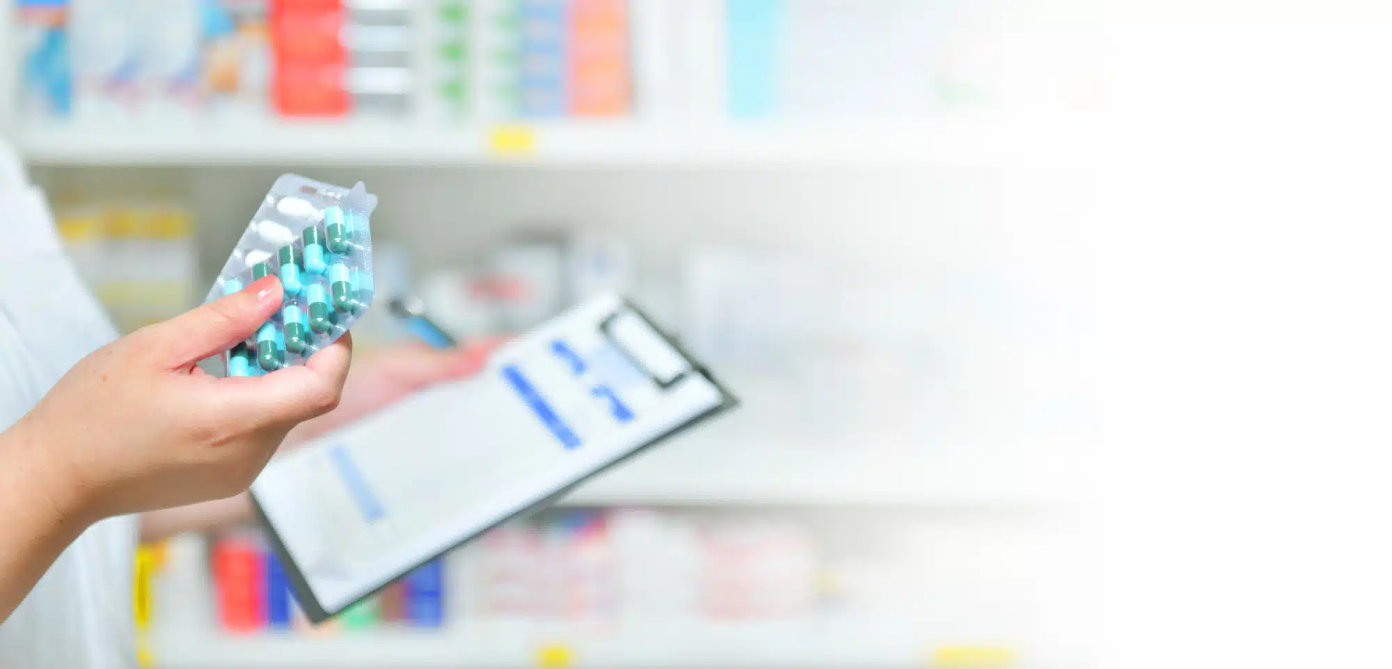 pharmacist filling a medication order