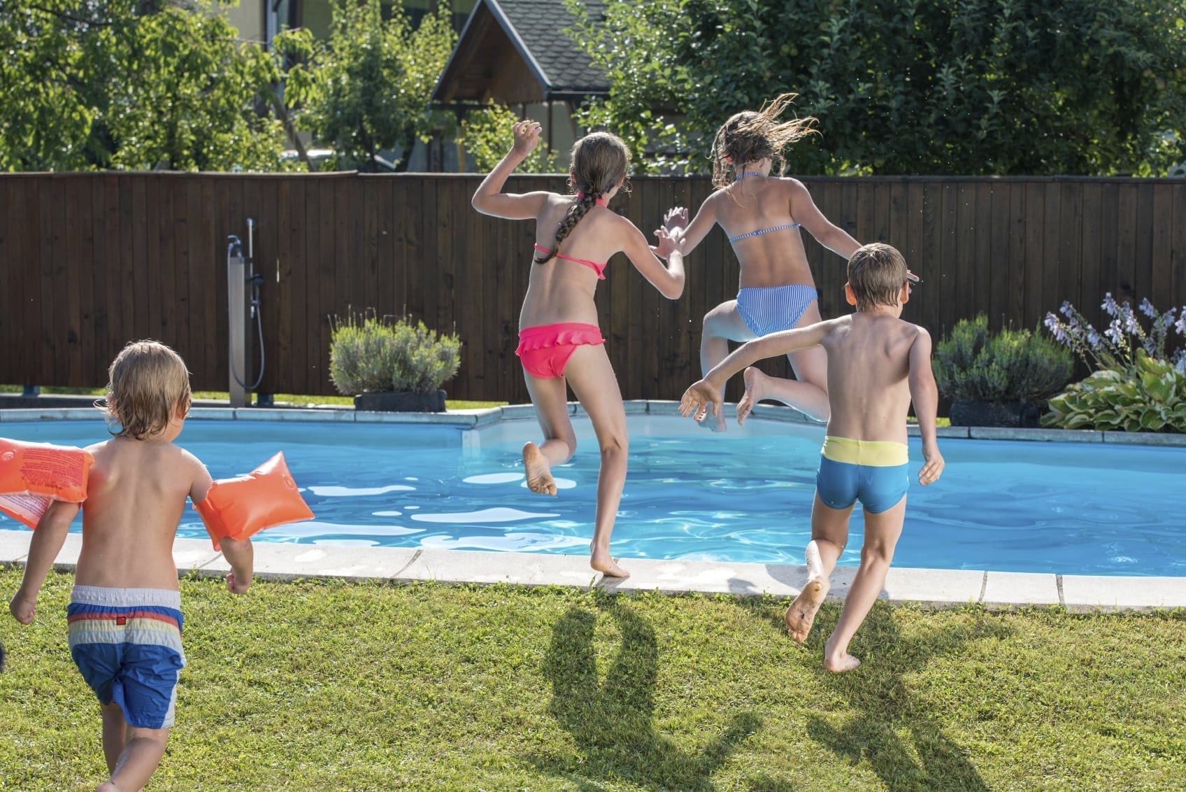 Pool Accident Stock Photo