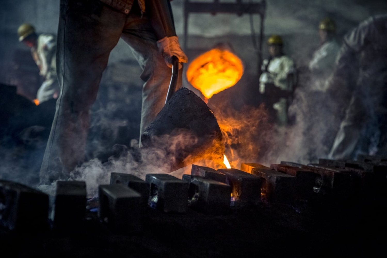 Coal Miners Working Stock Photo