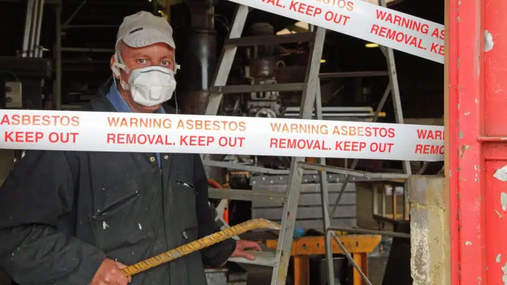 Asbestos Removal Stock Photo