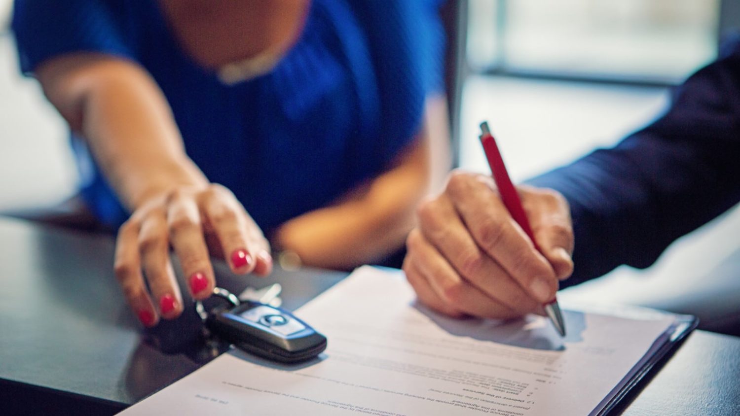 Car Rental Paperwork Stock Photo