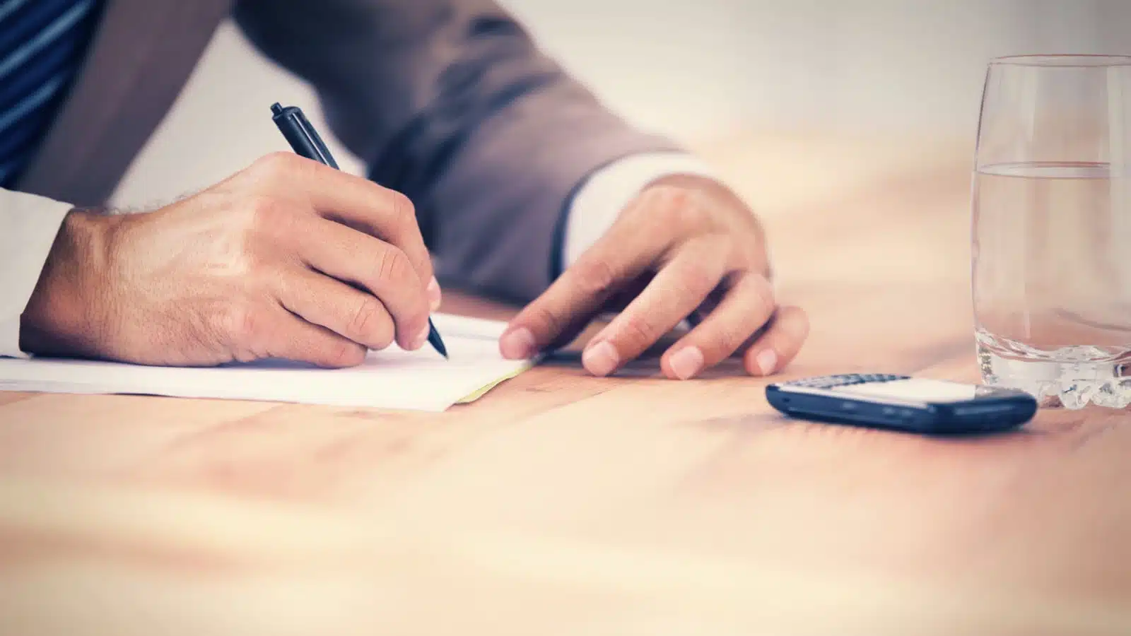 Attorney Taking Notes Stock Photo