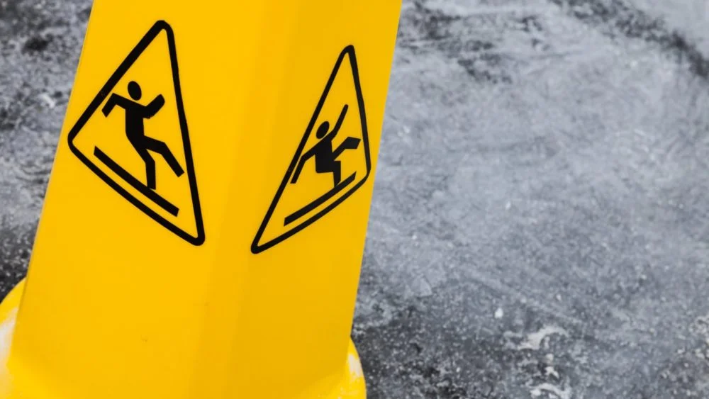 Caution Sign Wet Floor Stock Photo