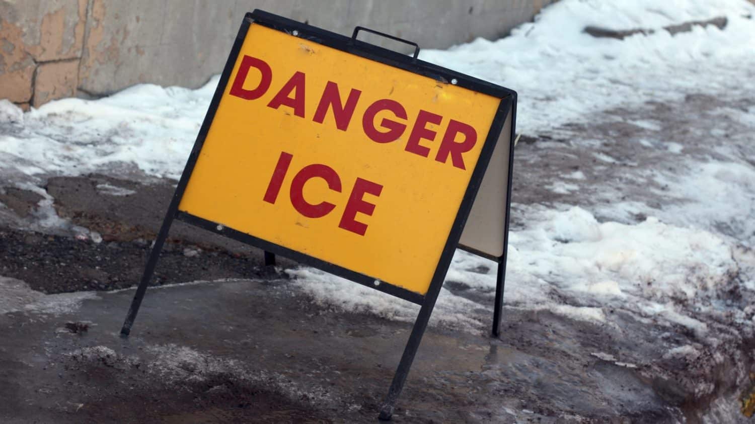 Danger Ice Stock Photo